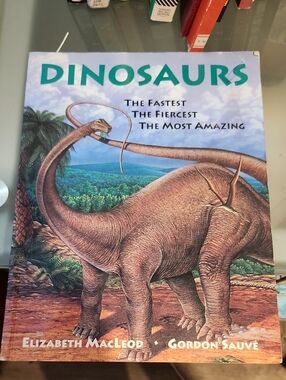 📚 4/$20 📚 Dinosaurs Illustrated Hardcover - Green & Brown Cover - Vintage